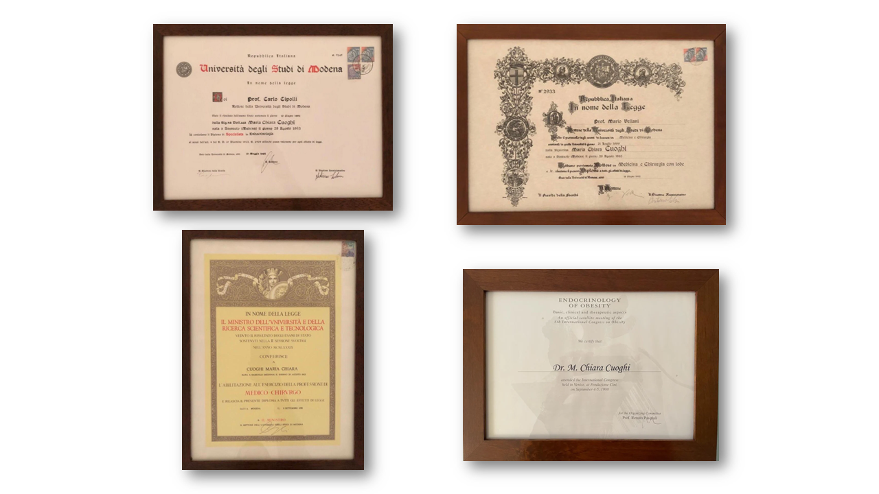 Diplomi e Lauree Dott.ssa Cuoghi